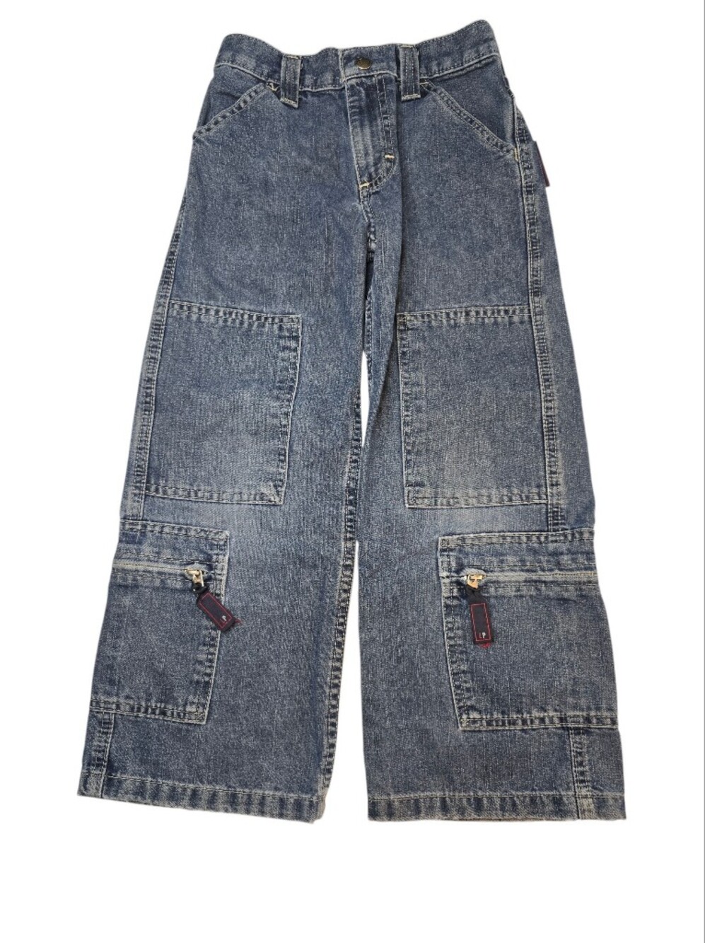 Lee Pipes Denim Cargo Jeans with Patch Pockets